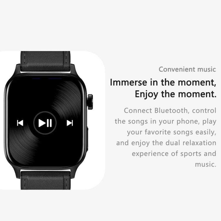 GT22 1.85 inch TFT Screen Leather Band Health Smart Watch, Support Bluetooth Call / Plateau Blood Oxygen / Body Temperature / Arrhythmia / TI Heart Rate Monitoring(Black) -  by PMC TechLife | Online Shopping South Africa | PMC TechLife