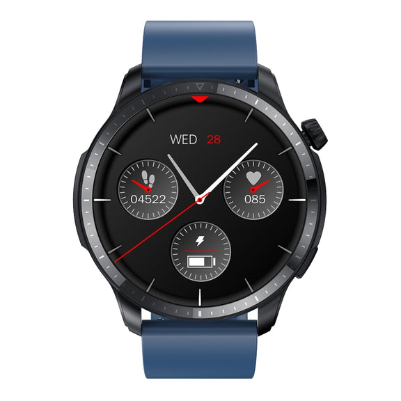 T52 1.39 inch IP67 Water-resistant Silicone Band Smart Watch Supports Bluetooth Call / Blood Oxygen / Body Temperature Monitoring(Blue)