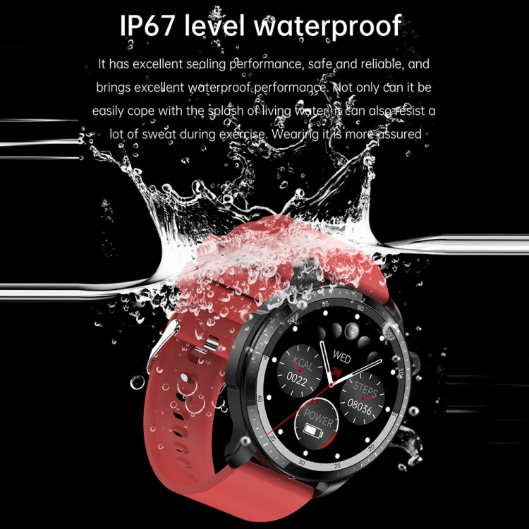 T52 1.39 inch IP67 Water-resistant Silicone Band Smart Watch Supports Bluetooth Call / Blood Oxygen / Body Temperature Monitoring(Blue)