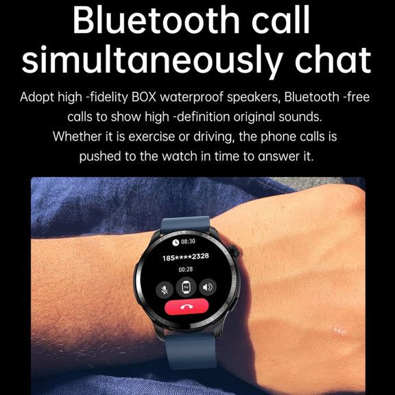 T52 1.39 inch IP67 Water-resistant Silicone Band Smart Watch Supports Bluetooth Call / Blood Oxygen / Body Temperature Monitoring(Blue)
