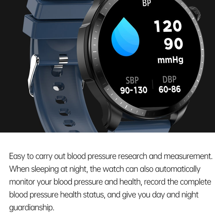 T52 1.39 inch IP67 Water-resistant Silicone Band Smart Watch Supports Bluetooth Call / Blood Oxygen / Body Temperature Monitoring(Blue)
