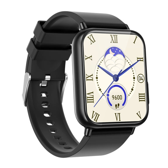 TK10 1.91 inch IP68 Water-resistant Silicone Band Smart Watch Supports AI Medical Diagnosis/ Blood Oxygen / Body Temperature Monitoring(Black)