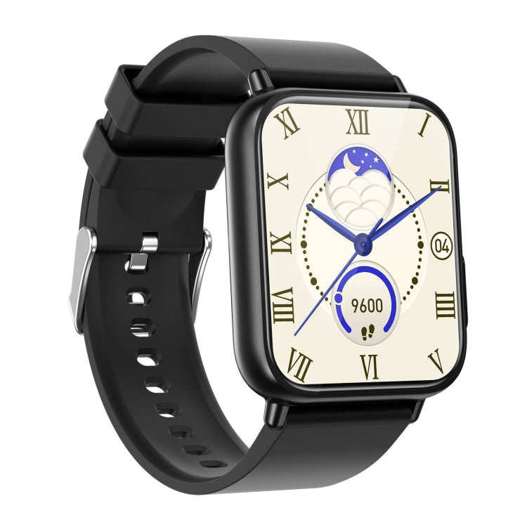 TK10 1.91 inch IP68 Water-resistant Silicone Band Smart Watch Supports AI Medical Diagnosis/ Blood Oxygen / Body Temperature Monitoring(Black)