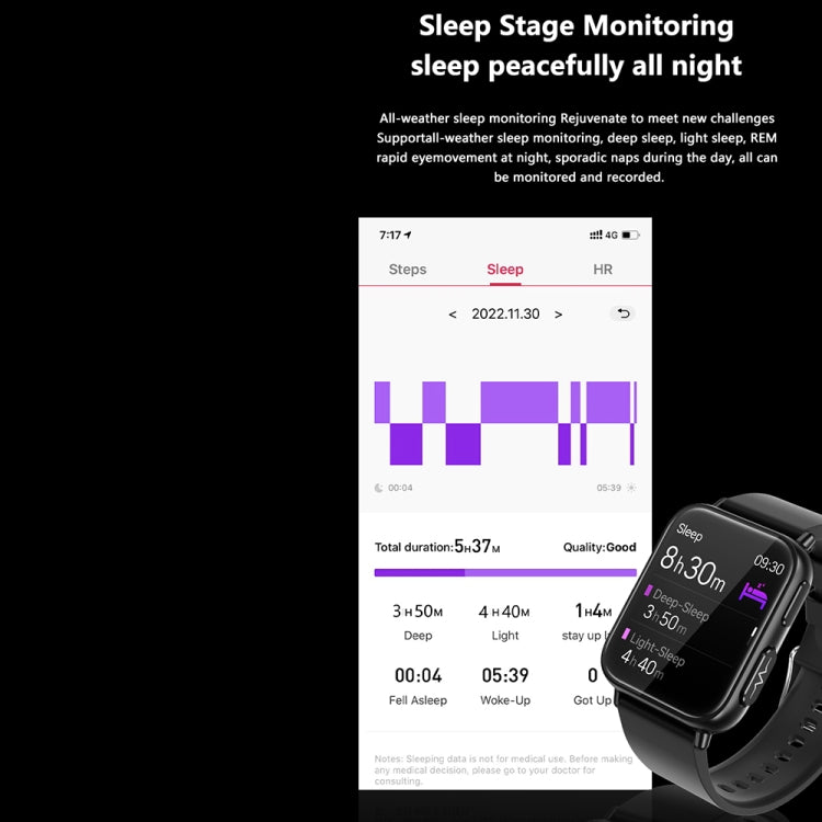 TK10 1.91 inch IP68 Water-resistant Silicone Band Smart Watch Supports AI Medical Diagnosis/ Blood Oxygen / Body Temperature Monitoring(Blue)
