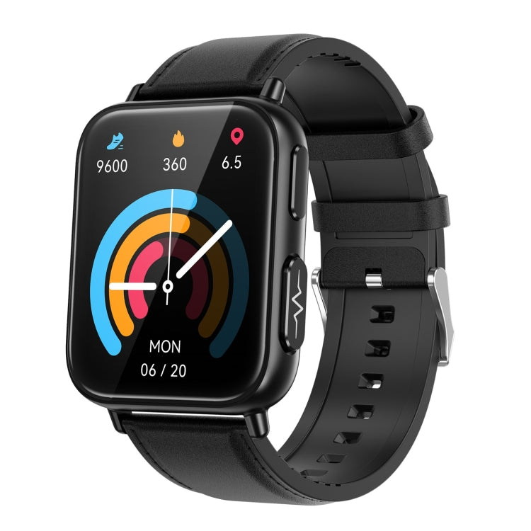 TK10 1.91 inch IP68 Waterproof Leather Band Smart Watch Supports AI Medical Diagnosis/ Blood Oxygen / Body Temperature Monitoring(Black) -  by PMC TechLife | Online Shopping South Africa | PMC TechLife