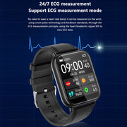 TK10 1.91 inch IP68 Water-resistant Leather Band Smart Watch Supports AI Medical Diagnosis/ Blood Oxygen / Body Temperature Monitoring(Brown)