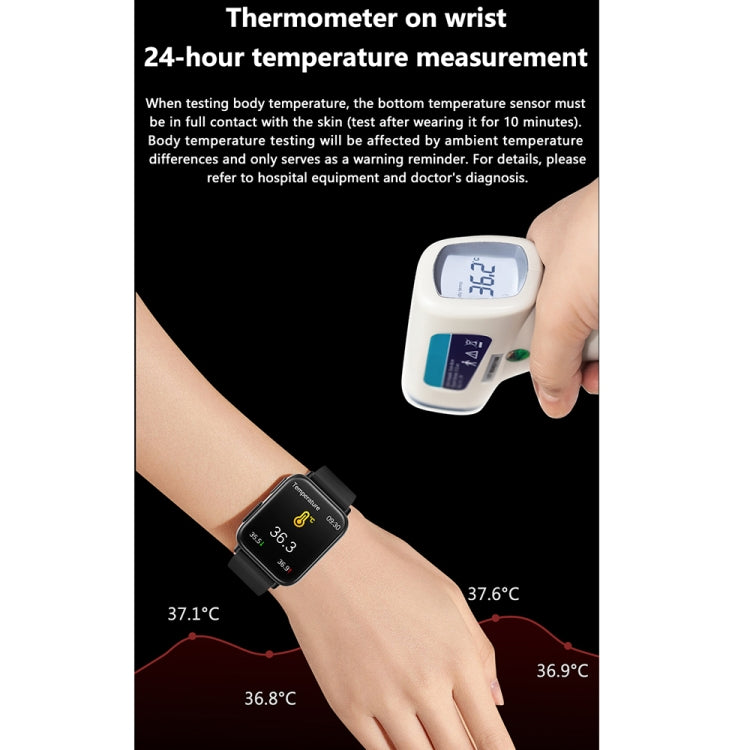 TK10 1.91 inch IP68 Waterproof Leather Band Smart Watch Supports AI Medical Diagnosis/ Blood Oxygen / Body Temperature Monitoring(Black) -  by PMC TechLife | Online Shopping South Africa | PMC TechLife