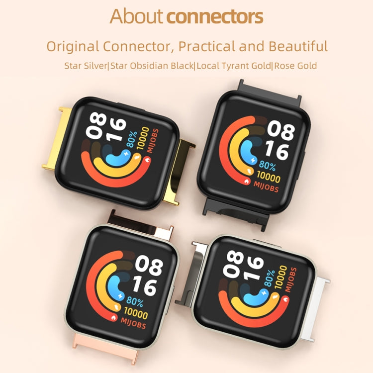 For Redmi Watch 3 Mijobs Honeycomb Texture TPU Watch Band(Midnight Blue Black)