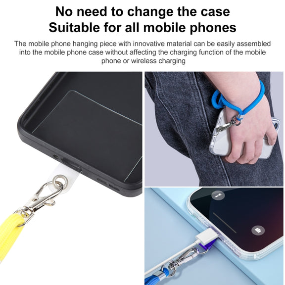 Universal Mixed Color Mobile Phone Lanyard(Black White Mint)