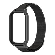 For Xiaomi Smart Band 8 Active / Redmi Band 2 Mijobs Metal Shell Nylon Breathable Watch Band(Black)