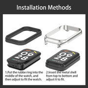 For Xiaomi Smart Band 8 Active / Redmi Band 2 Mijobs Metal Shell + Milan Magnetic Metal Watch Band(Silver)