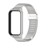 For Xiaomi Smart Band 8 Active / Redmi Band 2 Mijobs Metal Shell + Milan Buckle Metal Watch Band(Silver)