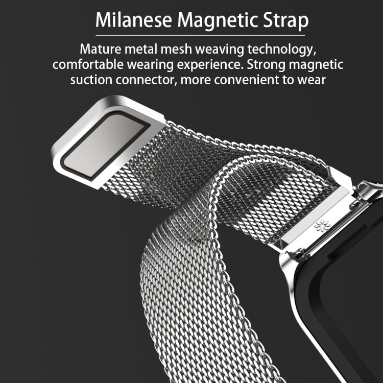 For Xiaomi Smart Band 8 Active / Redmi Band 2 Mijobs Metal Shell + Milan Buckle Metal Watch Band(Gold) - Watch Bands by MIJOBS | Online Shopping South Africa | PMC TechLife | Buy Now Pay Later Mobicred