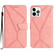 For iPhone 12 Pro Max Stitching Embossed Leather Phone Case(Pink) - free shipping - PMC TechLife - Order now!