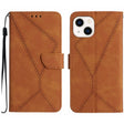 For iPhone 14 Plus Stitching Embossed Leather Phone Case(Brown) - free shipping - PMC TechLife - Order now!