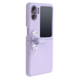 For OPPO Find N2 FlipNILLKIN Skin Feel Liquid Silicone Phone Case With Finger Strap(Purple) - OPPO Cases by NILLKIN | Online Shopping South Africa | PMC TechLife | Buy Now Pay Later Mobicred