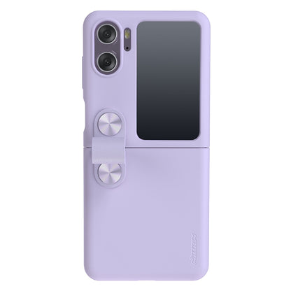 For OPPO Find N2 FlipNILLKIN Skin Feel Liquid Silicone Phone Case With Finger Strap(Purple) - OPPO Cases by NILLKIN | Online Shopping South Africa | PMC Jewellery | Buy Now Pay Later Mobicred