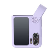 For OPPO Find N2 FlipNILLKIN Skin Feel Liquid Silicone Phone Case With Finger Strap(Purple)