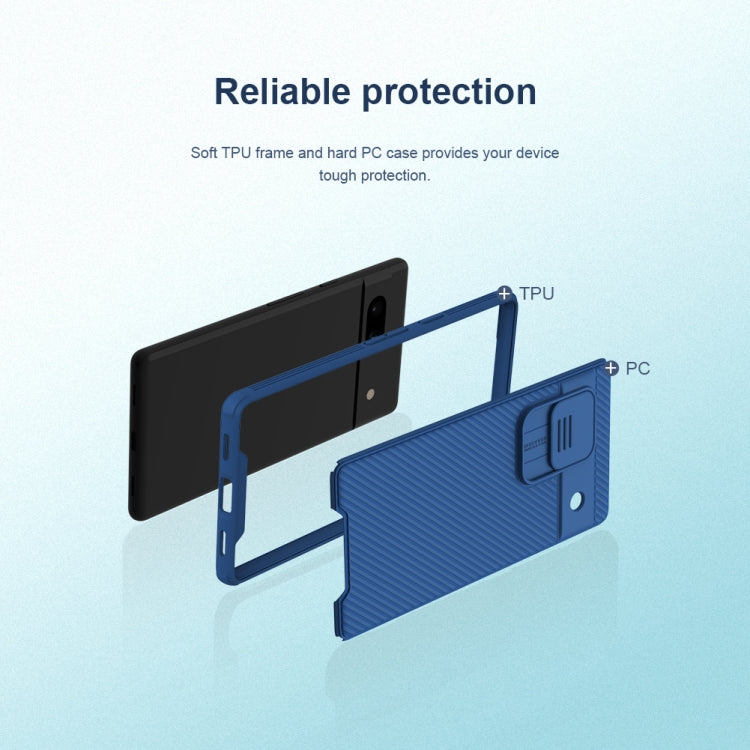 For Google Pixel 7A NILLKIN CamShield Pro PC Phone Case(Blue) - Google Cases by NILLKIN | Online Shopping South Africa | PMC Jewellery | Buy Now Pay Later Mobicred