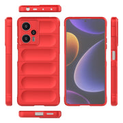 For Xiaomi Redmi Note 12 Turbo Magic Shield TPU + Flannel Phone Case(Dark Grey)