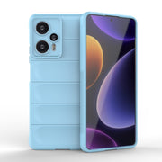 For Xiaomi Redmi Note 12 Turbo Magic Shield TPU + Flannel Phone Case(Light Blue)