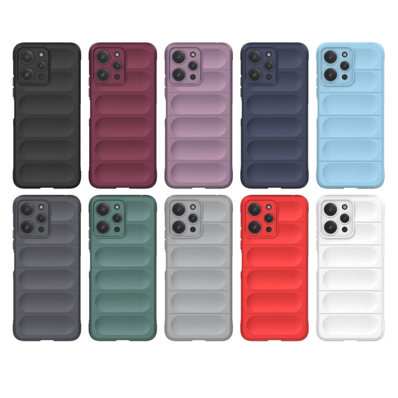 For Xiaomi Redmi 12 4G Magic Shield TPU + Flannel Phone Case(Dark Grey)