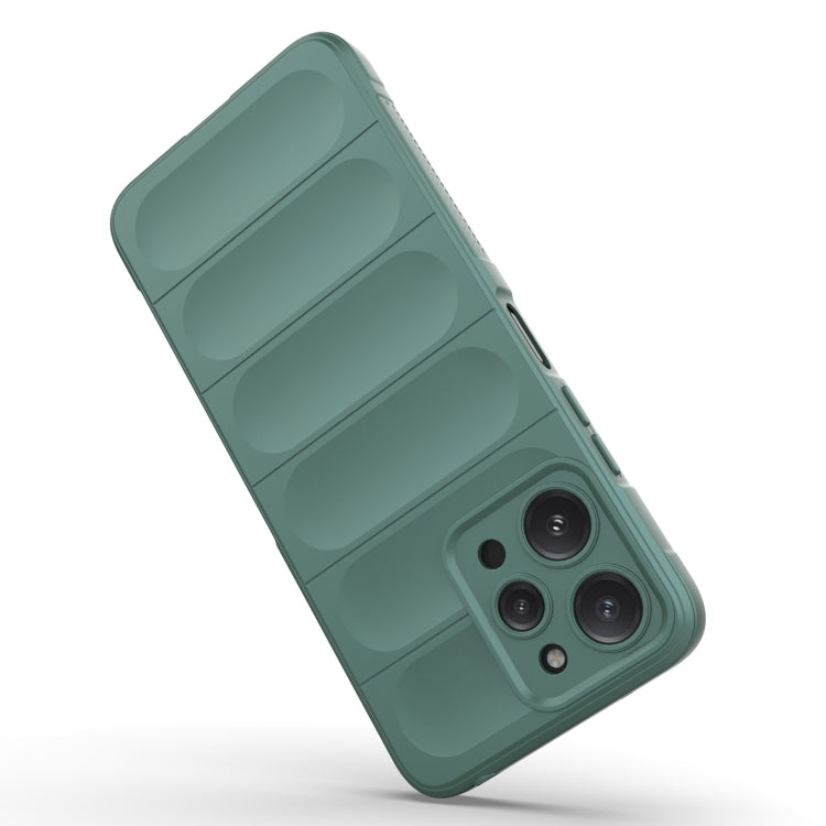 For Xiaomi Redmi 12 4G Magic Shield TPU + Flannel Phone Case(Dark Grey)