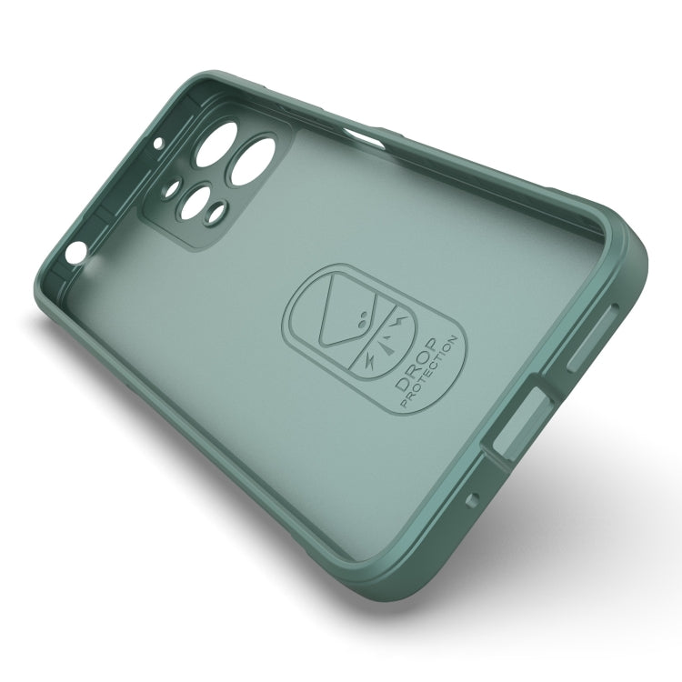 For Xiaomi Redmi 12 4G Magic Shield TPU + Flannel Phone Case(Dark Grey)