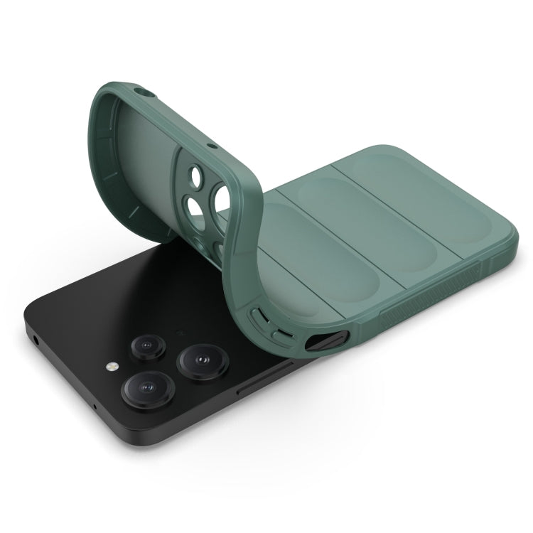 For Xiaomi Redmi 12 4G Magic Shield TPU + Flannel Phone Case(Dark Grey)