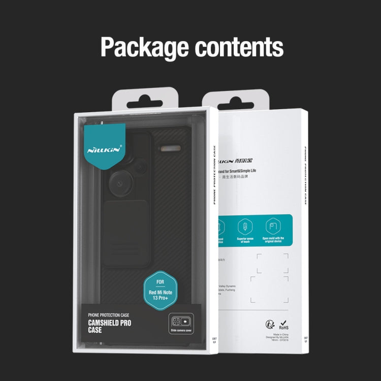 For Xiaomi Redmi Note 13 Pro+ 5G NILLKIN CamShield Pro PC Phone Case(Black) - free shipping - PMC Jewellery - Order now!