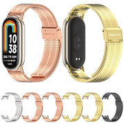 For Xiaomi Mi Band 8 / 9 / 9 NFC Mijobs Stainless Steel Metal Watch Band(Gold+Light Gold)