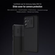 For Samsung Galaxy M54 5G NILLKIN Black Mirror Series Camshield PC Phone Case(Blue)