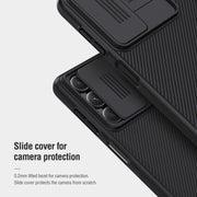 For Samsung Galaxy M54 5G NILLKIN Black Mirror Series Camshield PC Phone Case(Blue)