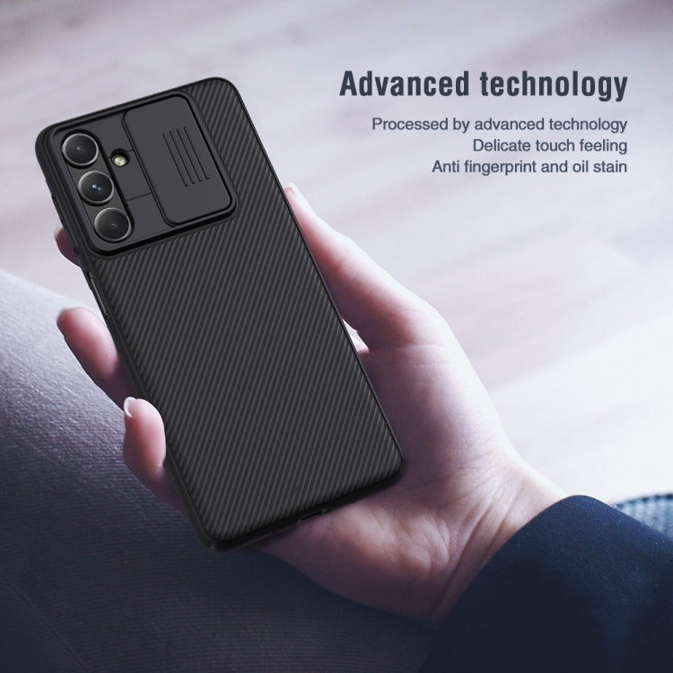 For Samsung Galaxy M54 5G NILLKIN Black Mirror Series Camshield PC Phone Case(Blue)