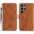 For Samsung Galaxy S23 Ultra 5G Stitching Embossed Leather Phone Case(Brown) - free shipping - PMC TechLife - Order now!
