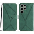 For Samsung Galaxy S23 Ultra 5G Stitching Embossed Leather Phone Case(Green) - Galaxy S23 Ultra 5G Cases by PMC TechLife | Online Shopping South Africa | PMC TechLife | Buy Now Pay Later Mobicred