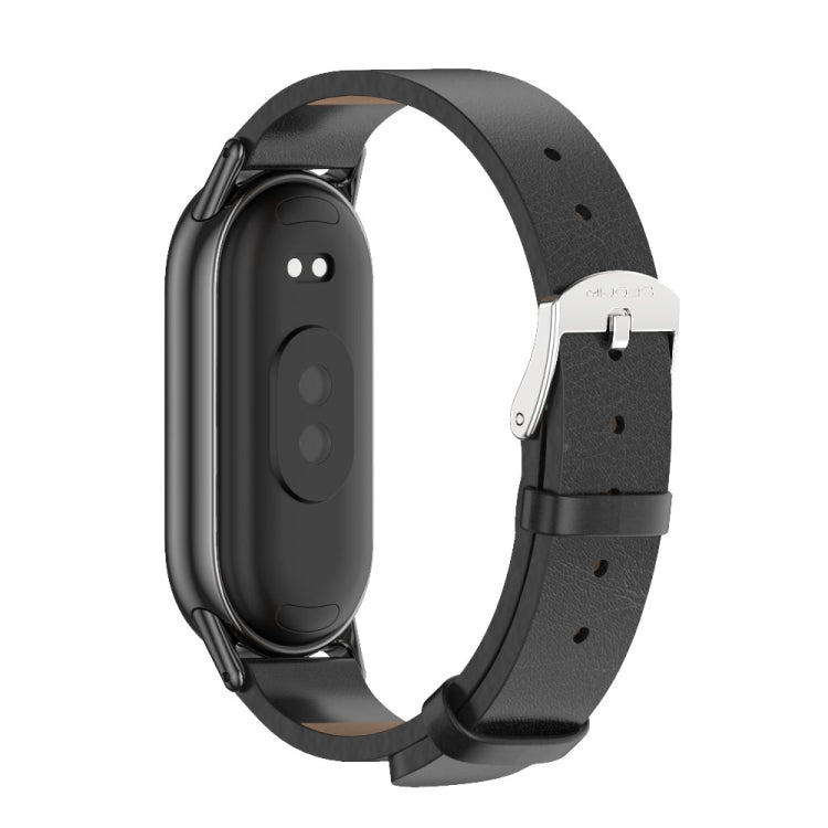 For Xiaomi Smart Band 10 / 9 / 8 Mijobs Microfiber PU Leather Watch Band(Black) - free shipping - PMC TechLife - Order now!