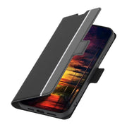 For OPPO A38 4G / A18 4G Twill Texture Side Button Leather Phone Case(Black)