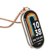 For Xiaomi Mi Band 8 / 9 / 9 NFC Mijobs Metal Pendant Stainless Steel Watch Necklace(Rose Gold) - Watch Bands by MIJOBS | Online Shopping South Africa | PMC TechLife | Buy Now Pay Later Mobicred