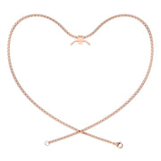 For Xiaomi Mi Band 8 / 9 / 9 NFC Mijobs Metal Pendant Stainless Steel Watch Necklace(Rose Gold)