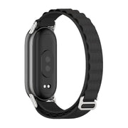 For Xiaomi Mi Band 8 / 9 / 9 NFC Mijobs Nylon Breathable Watch Band(Black Silver)