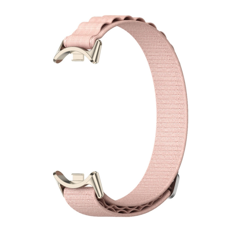 For Xiaomi Mi Band 8 / 9 / 9 NFC Mijobs Nylon Breathable Watch Band(Pink Light Gold) - Watch Bands by MIJOBS | Online Shopping South Africa | PMC TechLife | Buy Now Pay Later Mobicred