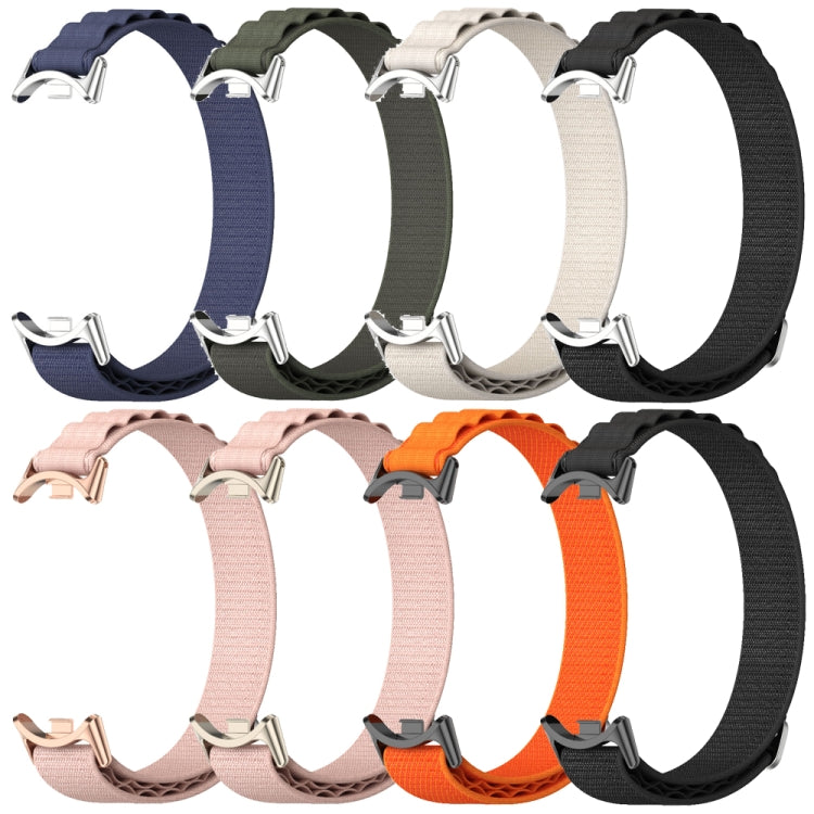 For Xiaomi Mi Band 8 / 9 / 9 NFC Mijobs Nylon Breathable Watch Band(Pink Light Gold)