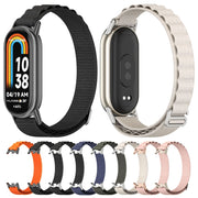 For Xiaomi Mi Band 8 / 9 / 9 NFC Mijobs Nylon Breathable Watch Band(Pink Light Gold)