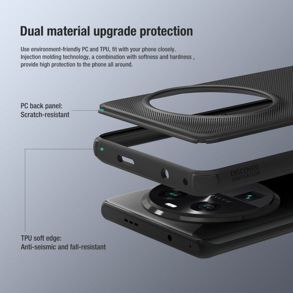 For OPPO Find X6 NILLKIN Frosted Shield Pro PC + TPU Phone Case(Red)