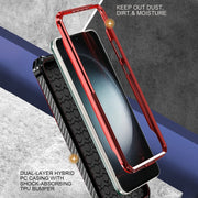 For Samsung Galaxy S22+ 5G Armor Series Holder Phone Case(Black)