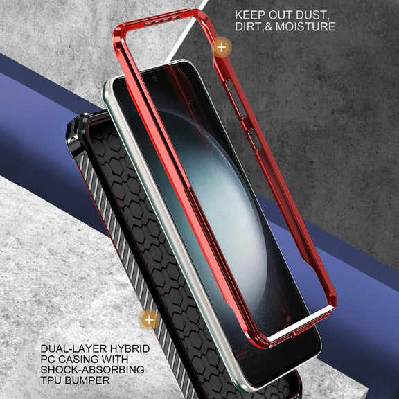 For Samsung Galaxy S22+ 5G Armor Series Holder Phone Case(Black)