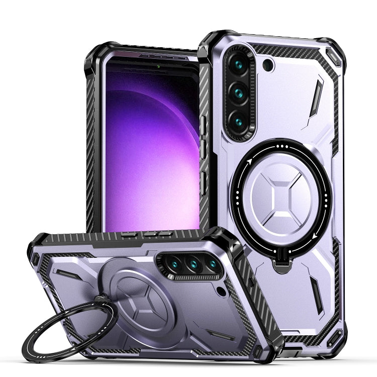 For Samsung Galaxy S21 5G Armor Series Holder Phone Case(Light Purple) - free shipping - PMC TechLife - Order now!