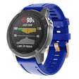 For Garmin Fenix 7S / 6S Pro / 5S Plus 20mm Rose Gold Buckle Silicone Watch Band(Blue) - Watch Bands by PMC TechLife | Online Shopping South Africa | PMC TechLife
