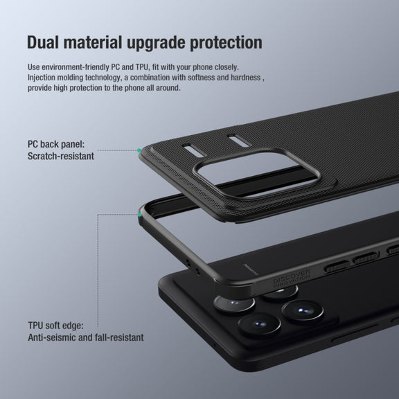 For Xiaomi Redmi K70 / K70 Pro NILLKIN Frosted Shield Pro PC + TPU Phone Case(Red)